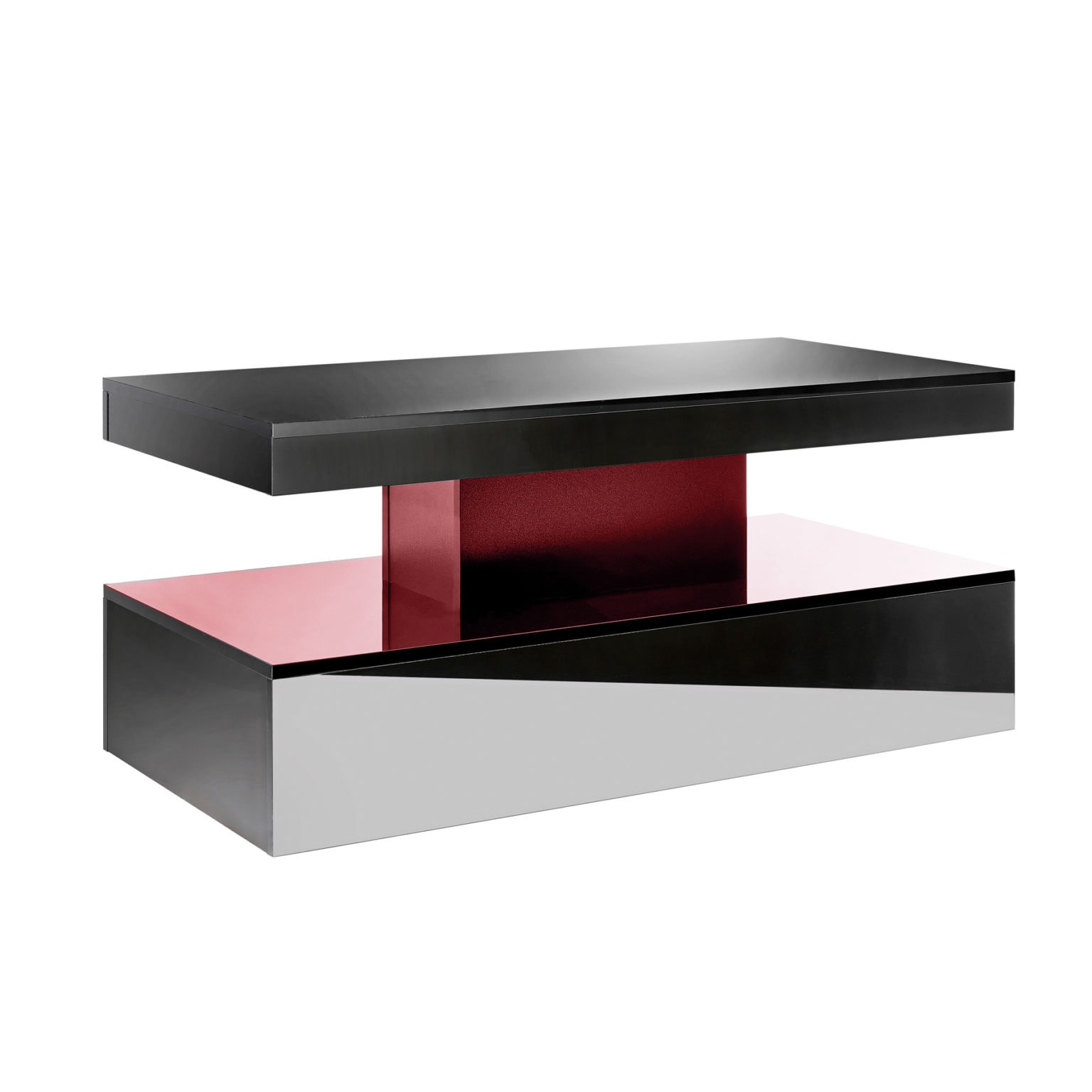 Black Coffee Table with RGB LED Lighting MMT Furniture