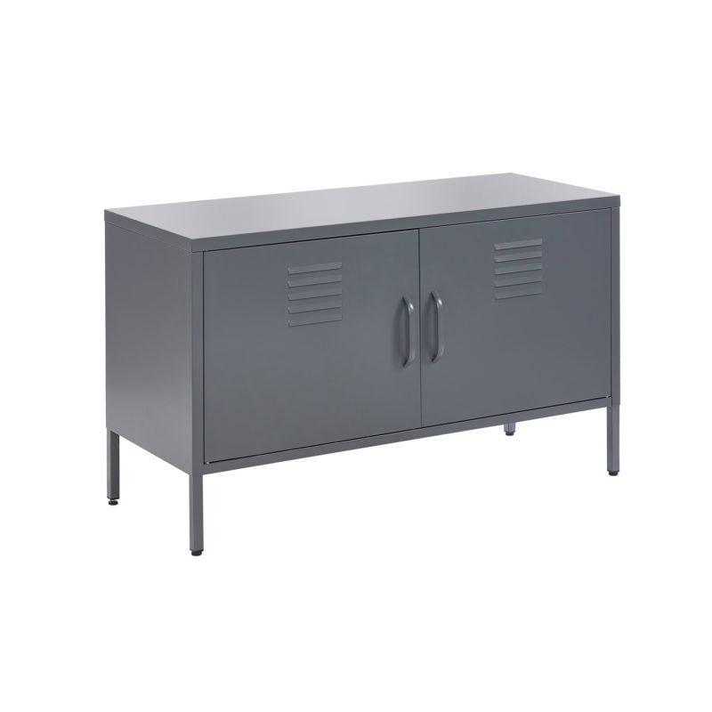 ps 01 grey industrial tv cabinet for up to 48" screens