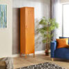 lc 01 orange 1 door metal locker cabinet 1800mm