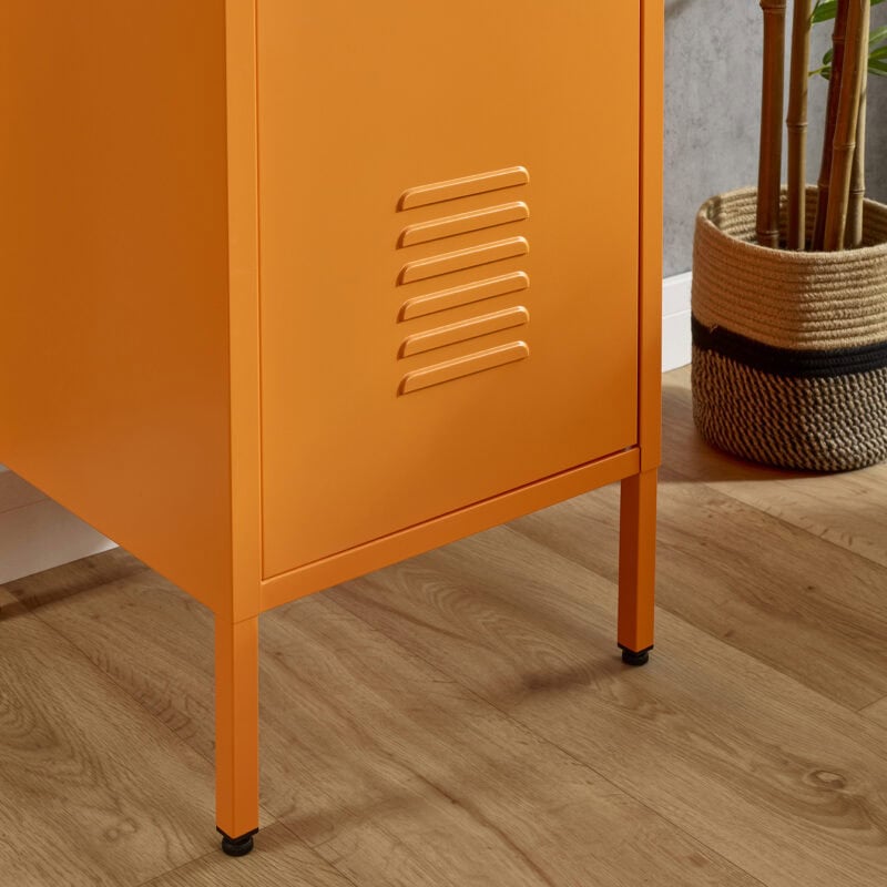lc 01 orange 1 door metal locker cabinet 1800mm