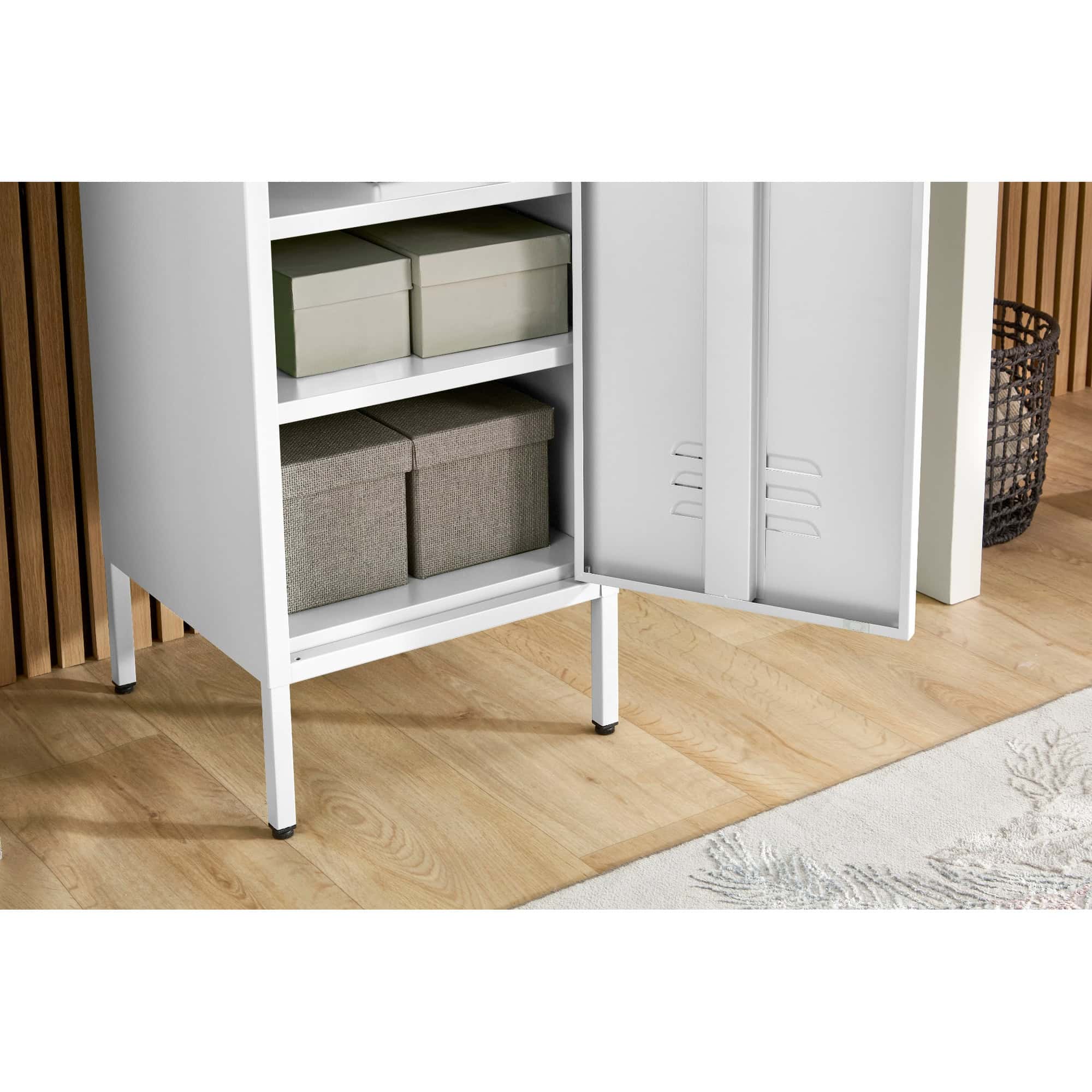 lc 01 white 1 door metal locker cabinet 1800mm