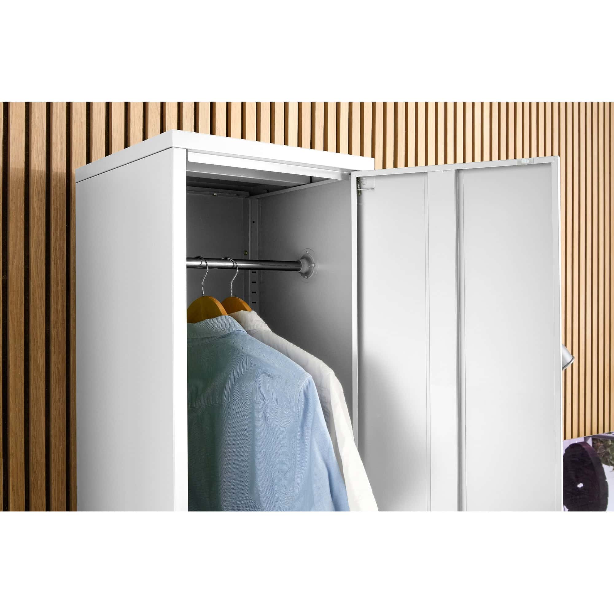 lc 01 white 1 door metal locker cabinet 1800mm