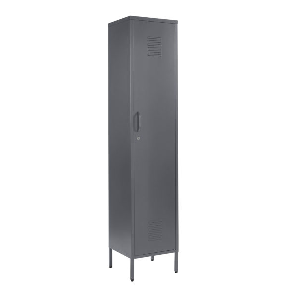 lc 01 grey 1 door metal locker cabinet 1800mm