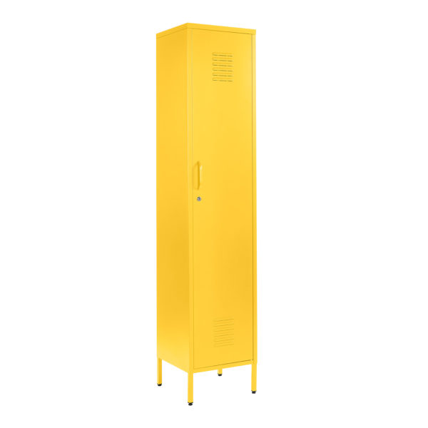 lc 01 yellow 1 door metal locker cabinet 1800mm