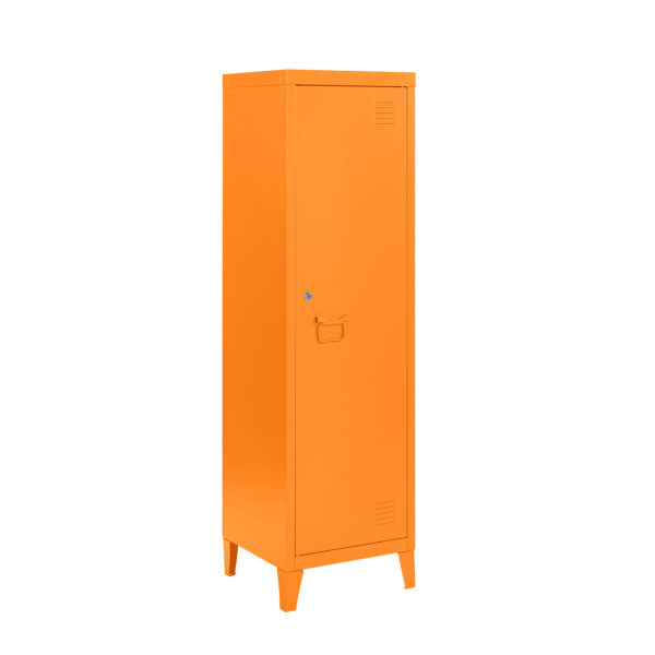 lc 02 orange 1 door metal compact locker 1370mm
