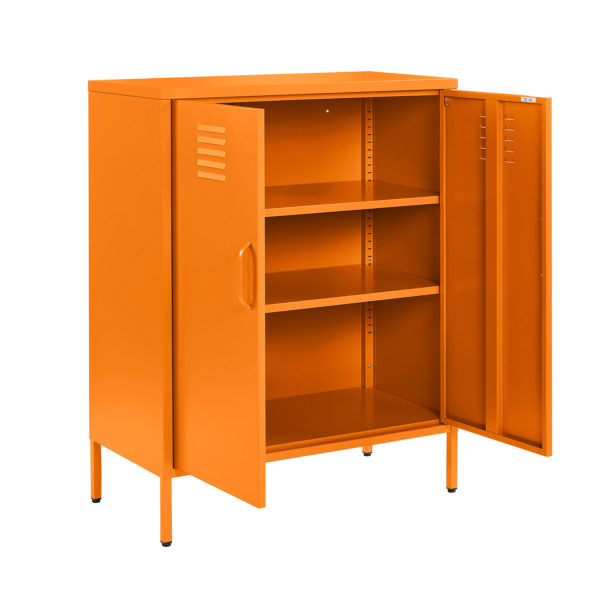 st 01 orange 2 door metal storage cabinet 1010mm