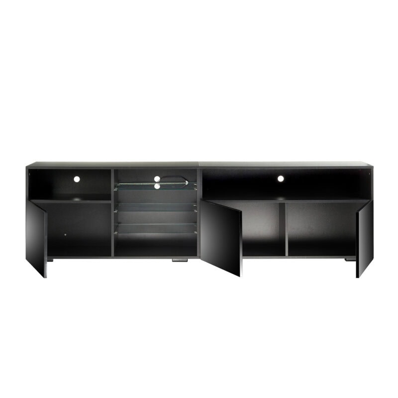 zy tv17 large black tv cabinet for up to 90″ screens
