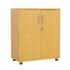 sd iv18 beech 2 door storage cabinet with locking doors 895mm