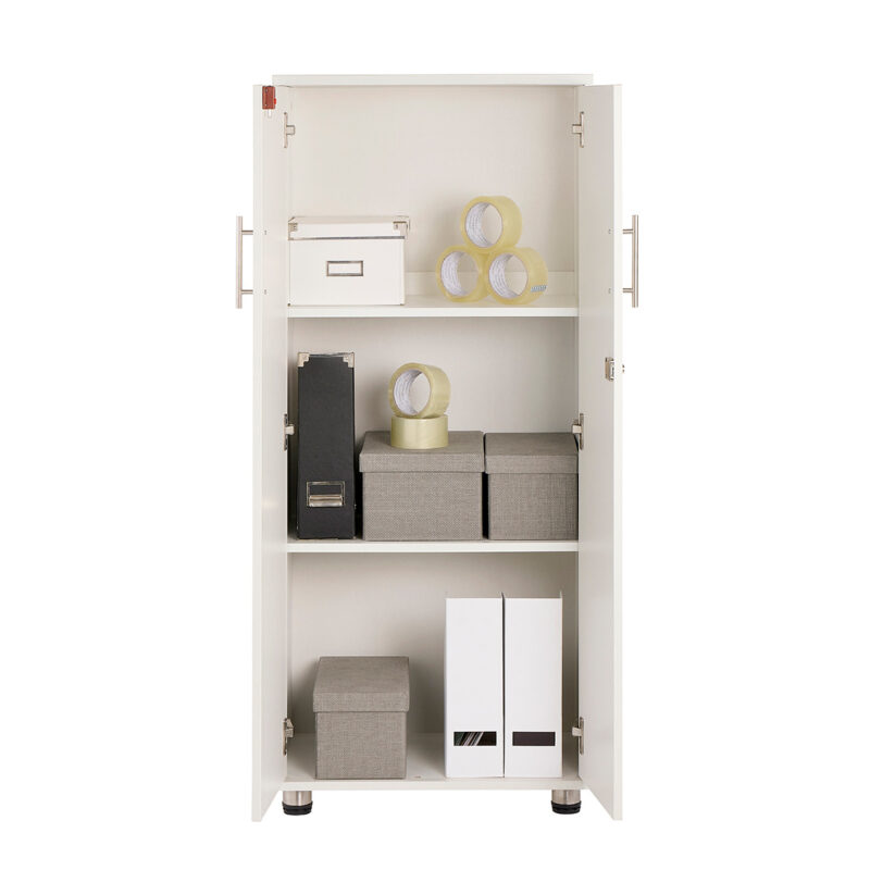 sd iv12 white 2 door storage cabinet with locking doors 1250mm