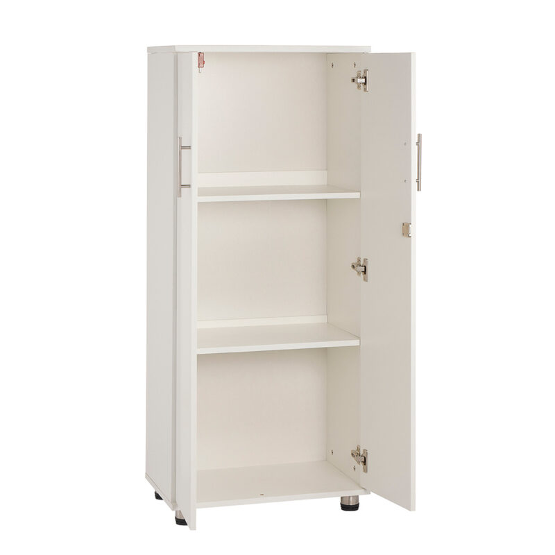 sd iv12 white 2 door storage cabinet with locking doors 1250mm