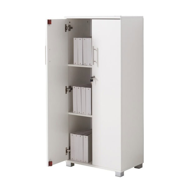 sd iv12 white 2 door storage cabinet with locking doors 1250mm