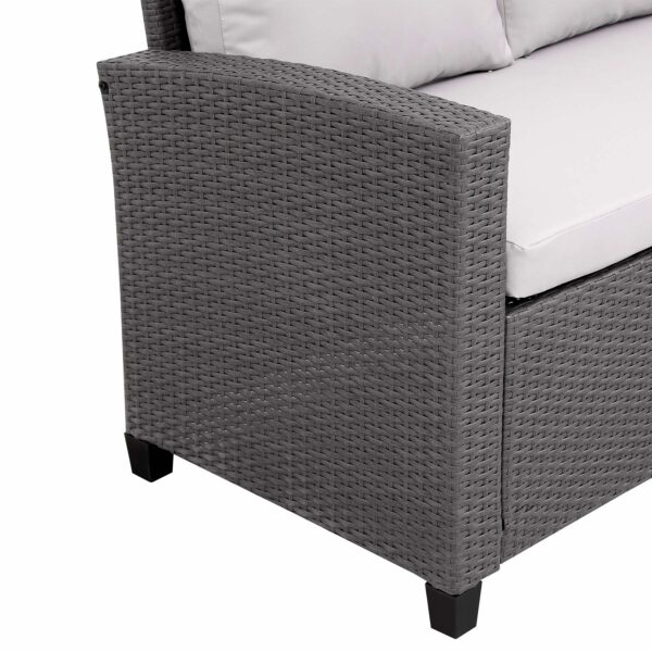 m203 grey rattan garden furniture l shaped dining corner set