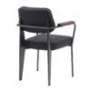 set of 2 black retro style diamond stitch dining chairs