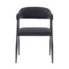 set of 2 black vintage style wrap around dining chairs