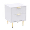 black 2 drawer fluted bedside table (copy)