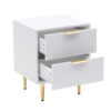 black 2 drawer fluted bedside table (copy)