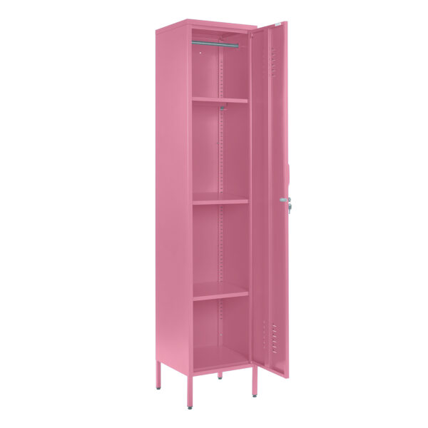 lc 01 pink 1 door metal locker cabinet 1800mm