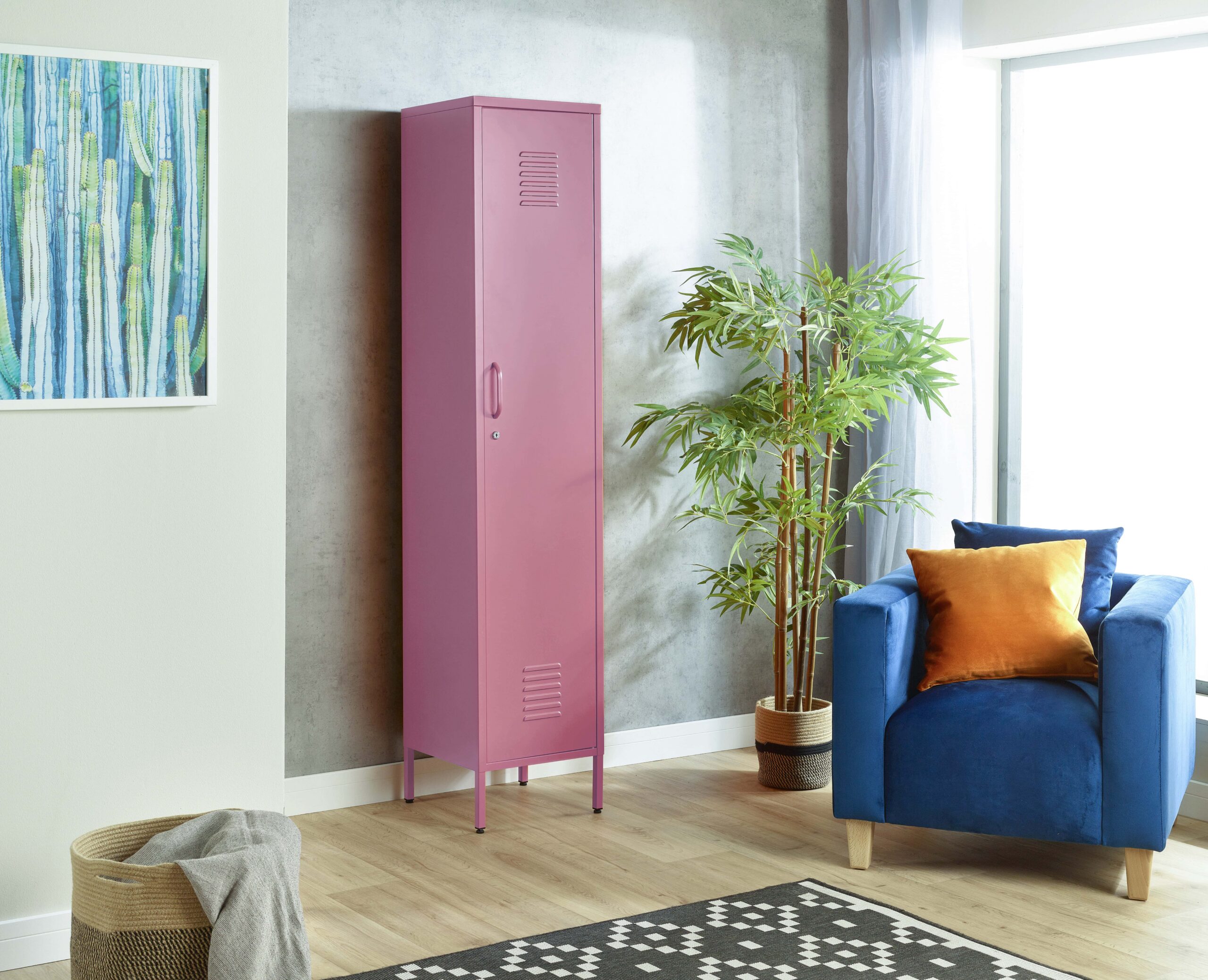 lc 01 pink 1 door metal locker cabinet 1800mm