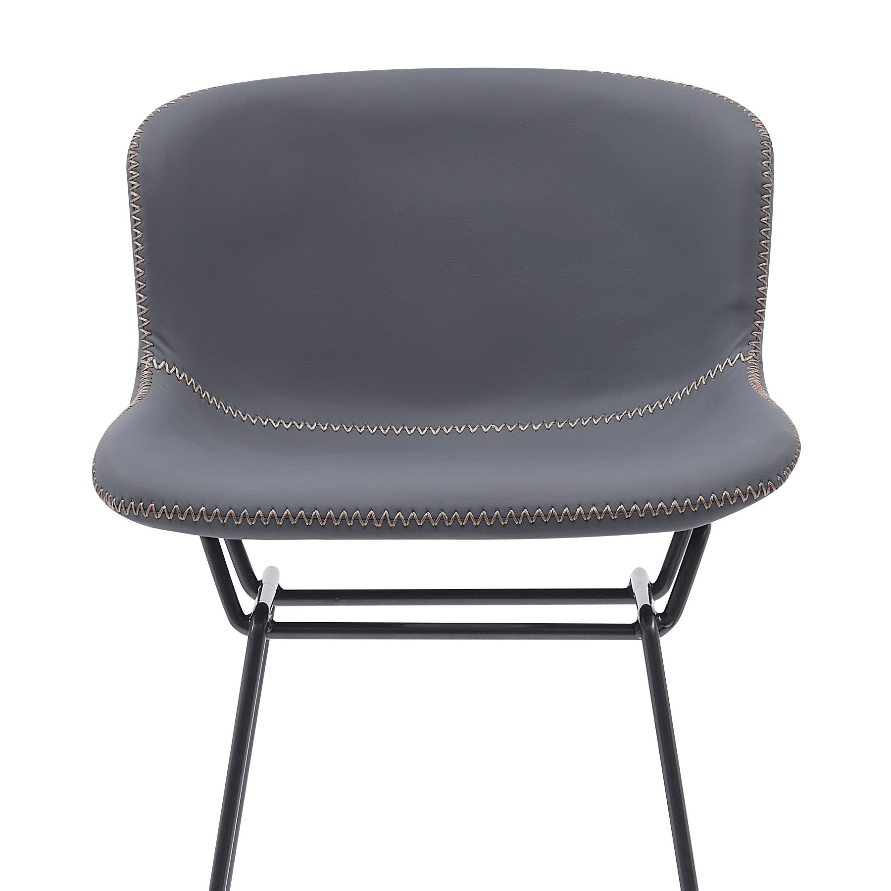 set of 2 grey retro bar stools with footrest