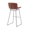 set of 2 tan retro swivel bar stools with footrest