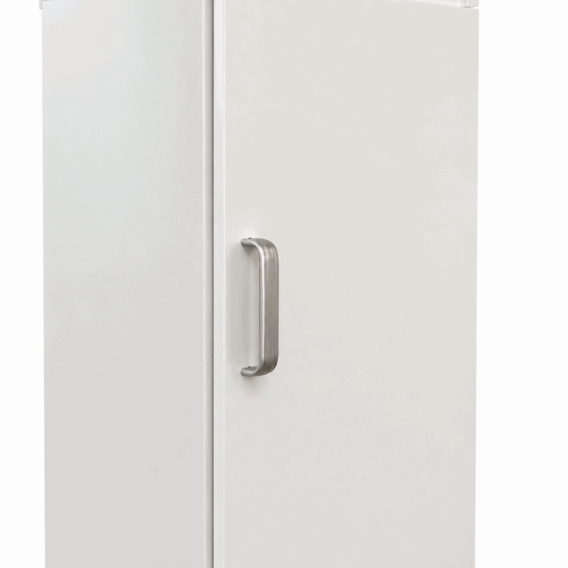 MMT White Slim 2 Door Storage Cabinet with 5 Adjustable Shelves 175cm