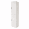 MMT White Slim 2 Door Storage Cabinet with 5 Adjustable Shelves 175cm