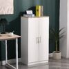 MMT White Oak 2 Door Shoe Storage Cabinet