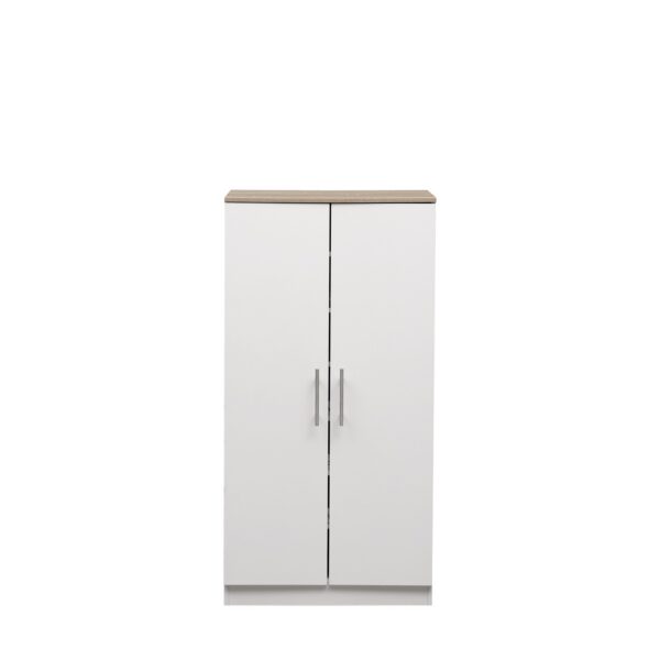 MMT White Oak 2 Door Shoe Storage Cabinet