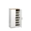MMT White Oak 2 Door Shoe Storage Cabinet