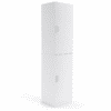 MMT White Slim 2 Door Storage Cabinet with 5 Adjustable Shelves 175cm