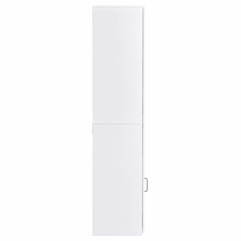 MMT White Slim 2 Door Storage Cabinet with 5 Adjustable Shelves 175cm