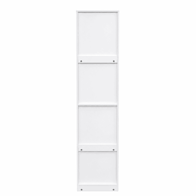 MMT White Slim 2 Door Storage Cabinet with 5 Adjustable Shelves 175cm