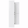 MMT White Slim 2 Door Storage Cabinet with 5 Adjustable Shelves 175cm