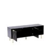 Black 130cm TV Stand Cabinet with Fluted Doors | Up to 65 Inch TVs