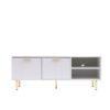 White 130cm TV Stand Cabinet with Fluted Doors | Up to 65 Inch TVs