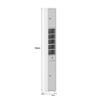 White Slim Bathroom Storage Cabinet 180cm Tall | 20cm Wide
