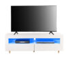 White 140cm TV Stand Cabinet with LED Lights