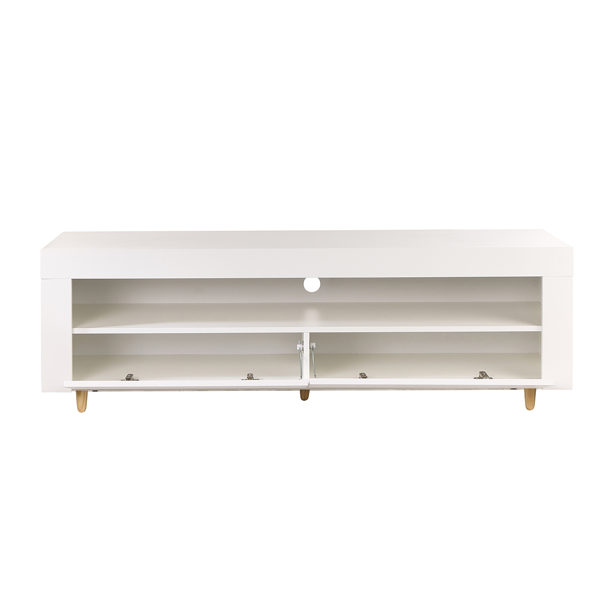 White 140cm TV Stand Cabinet with LED Lights