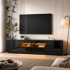 Black 180cm TV Stand Cabinet with LED Lights | Up to 85 Inch TVs