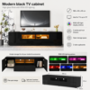 Black 180cm TV Stand Cabinet with LED Lights | Up to 85 Inch TVs