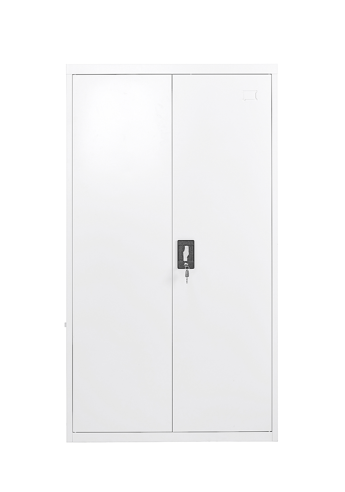 White Steel Storage Cabinet 140cm | 2 Door Lockable, 3 Shelves