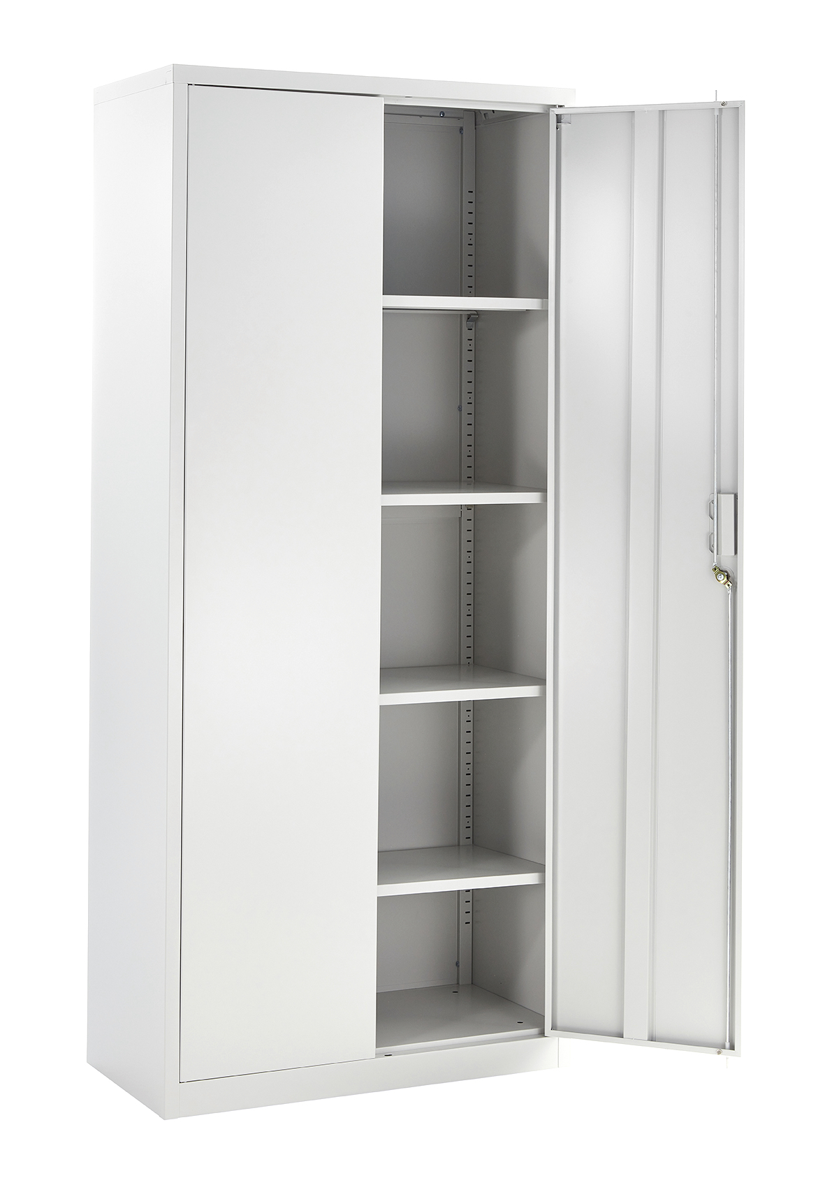 Grey Steel Storage Cabinet 180cm | Lockable, 4 Shelves