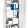 White Steel Storage Cabinet 180cm | Lockable, 4 Shelves