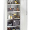 White Steel Storage Cabinet 180cm | Lockable, 4 Shelves
