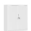Grey Steel Storage Cabinet 106cm | 2 Door, Lockable