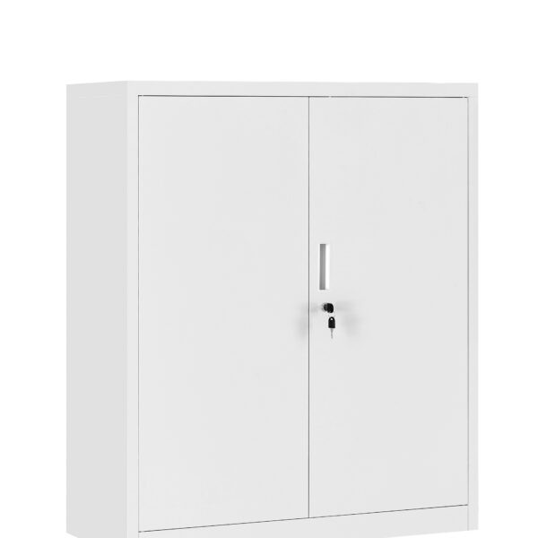 Grey Steel Storage Cabinet 106cm | 2 Door, Lockable