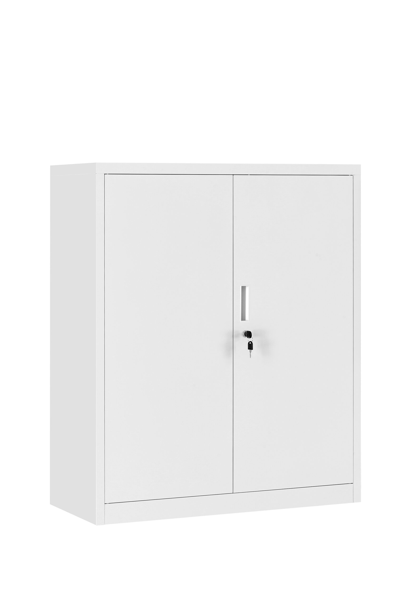 Grey Steel Storage Cabinet 106cm | 2 Door, Lockable