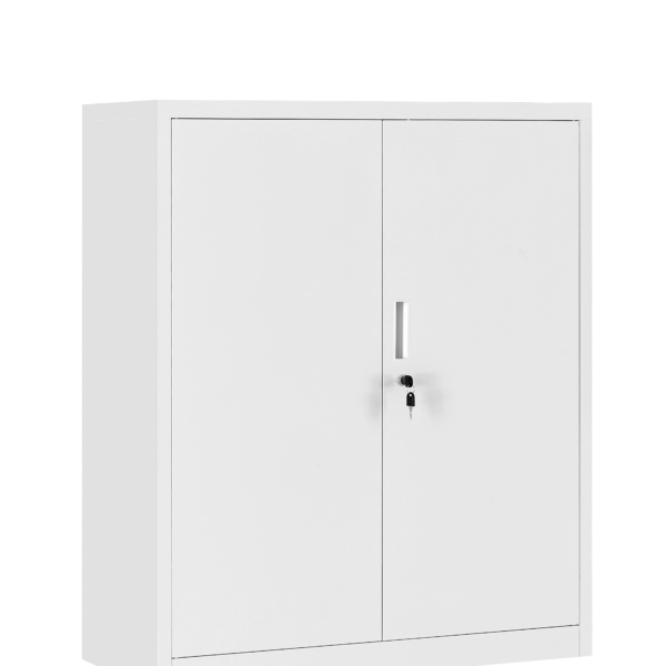 Grey Steel Storage Cabinet 106cm | 2 Door, Lockable
