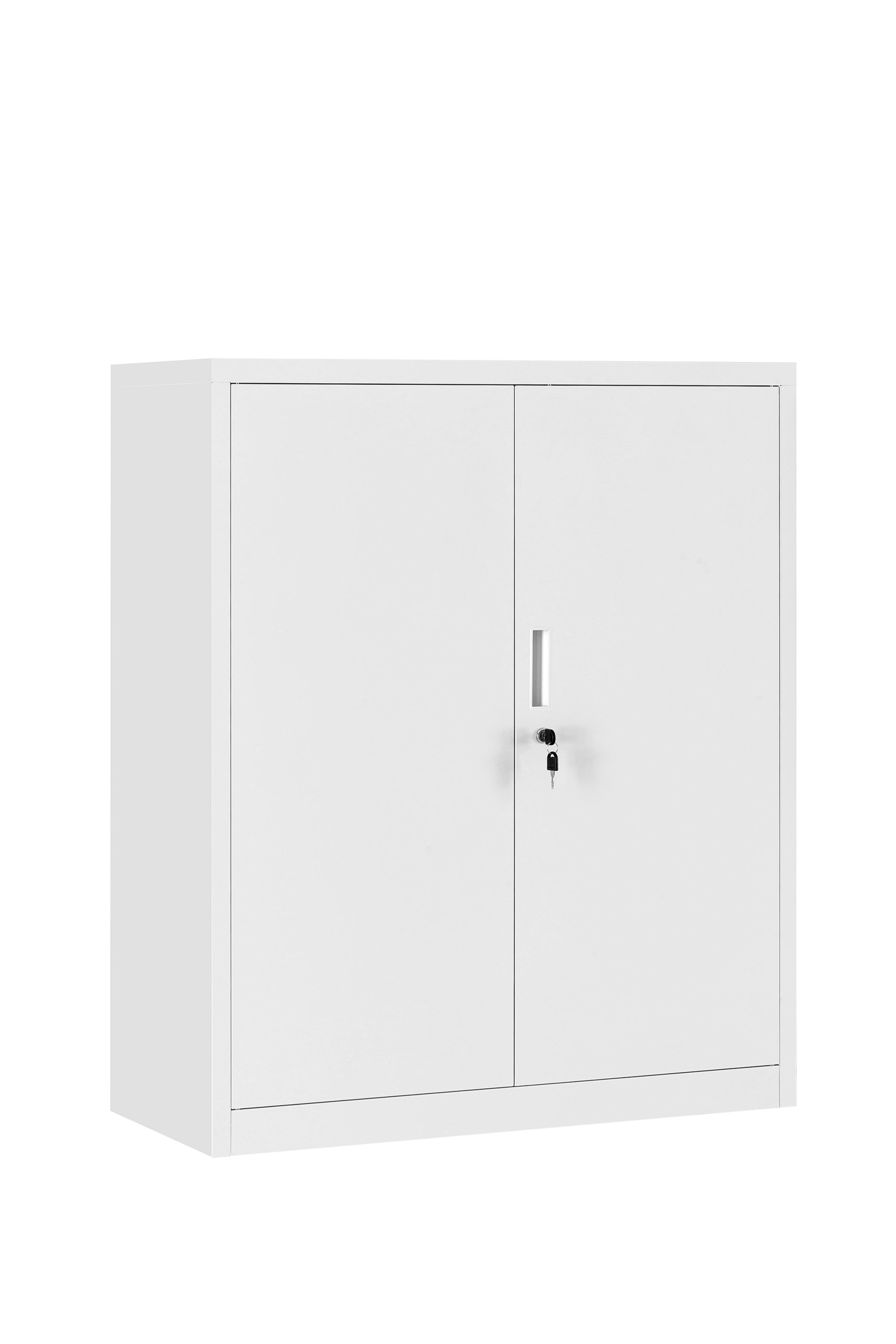 Grey Steel Storage Cabinet 106cm | 2 Door, Lockable