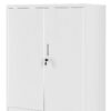 Grey Steel Storage Cabinet 106cm | 2 Door, Lockable